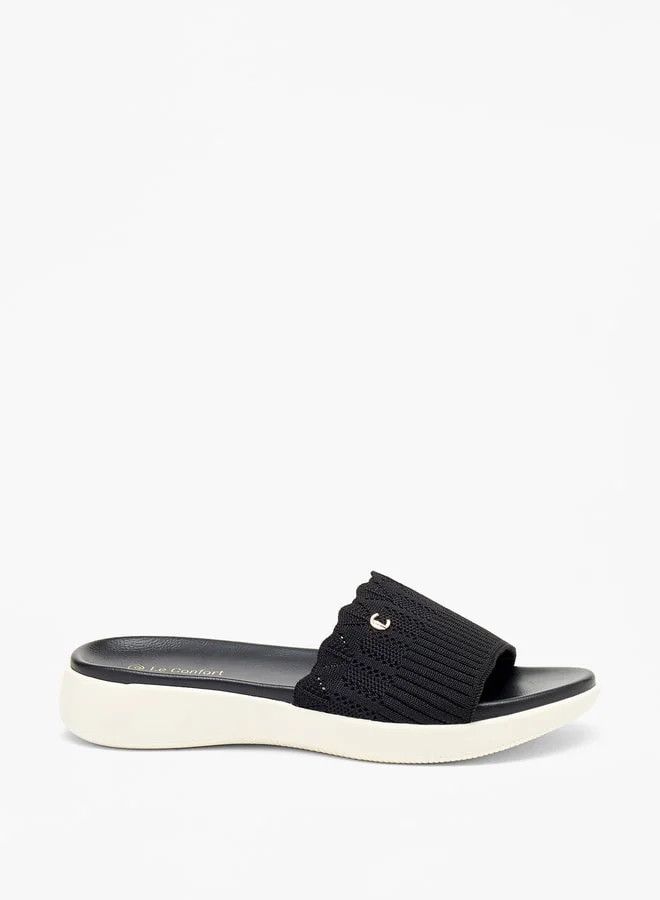 لو كونفورت Textured Slip-On Flatform Sandals