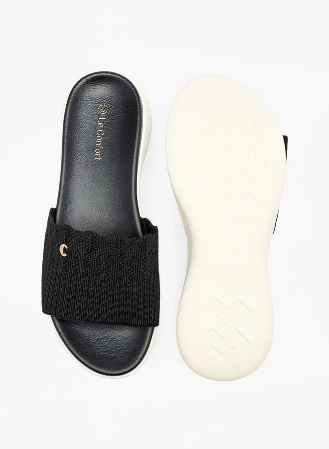 لو كونفورت Textured Slip-On Flatform Sandals
