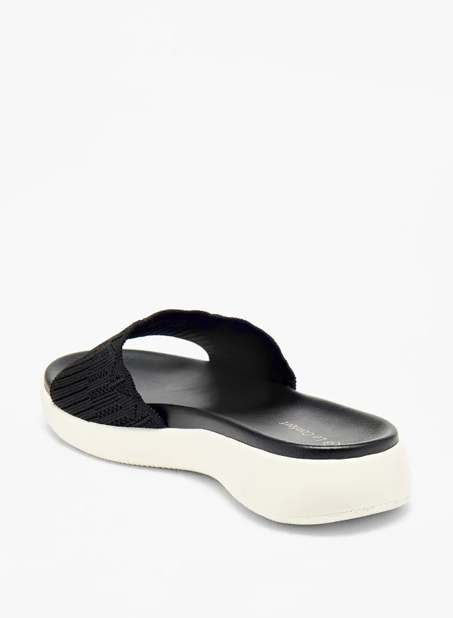 لو كونفورت Textured Slip-On Flatform Sandals