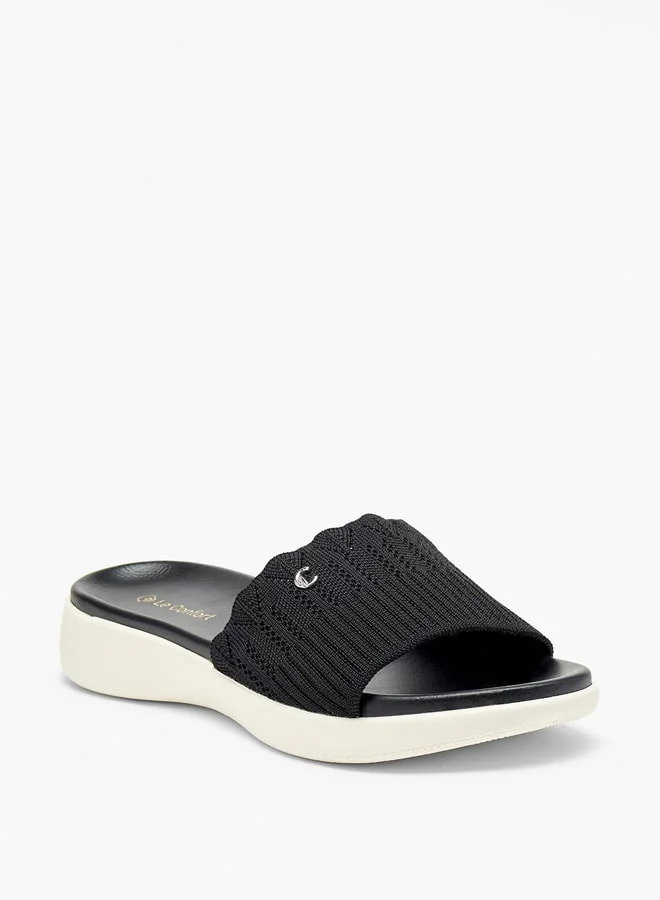لو كونفورت Textured Slip-On Flatform Sandals