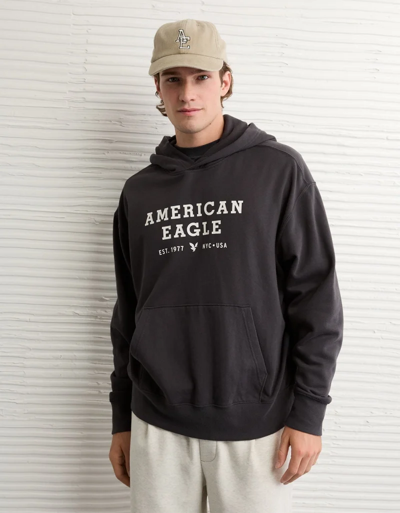 امريكان ايجل هودي مزين بطبعة