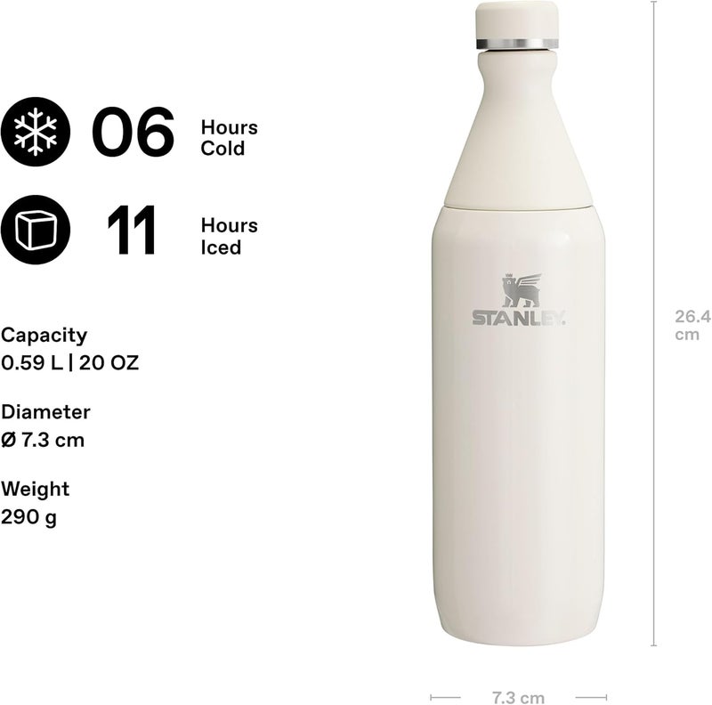 STANLEY 1913 The All Day Slim Sports Water Bottle 0.6L - Cream - Image 2