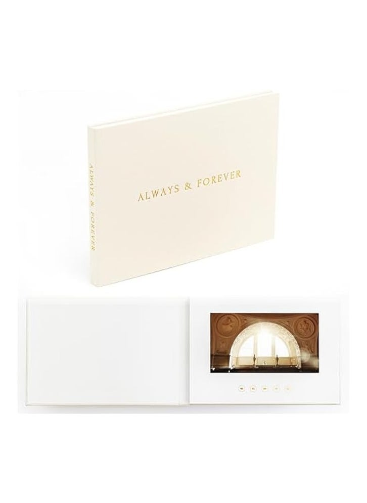 ANKOVO - (ALWAYS & FOREVER) | Luxury Linen Bound Video Book | Foil stamping | Up to 3 hours of video, 7” IPS Display, 4GB of memory & Rechargeable Battery - Image 1