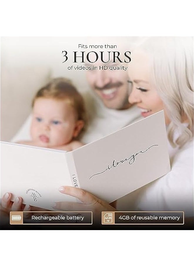 ANKOVO - (ALWAYS & FOREVER) | Luxury Linen Bound Video Book | Foil stamping | Up to 3 hours of video, 7” IPS Display, 4GB of memory & Rechargeable Battery - Image 1