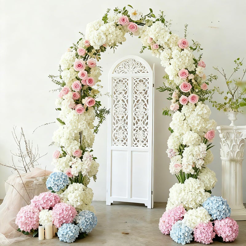 Cherica 65Pcs White Hydrangea Artificial Flowers Bulkï¼ŒRealistic Silk Fake Flowers with Stemsï¼ŒFaux Hydrangea Flowers for Wedding Home Decor Centerpieces Living Room Garden Party Baby Shower Decoration - Image 4