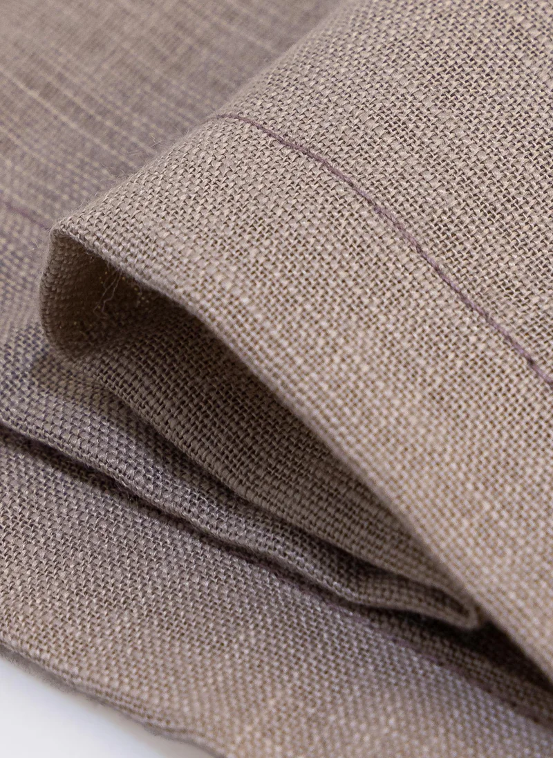 Shapes DARKBEIGE LINEN BLEND SHIRT SET for Women | Best Price UAE