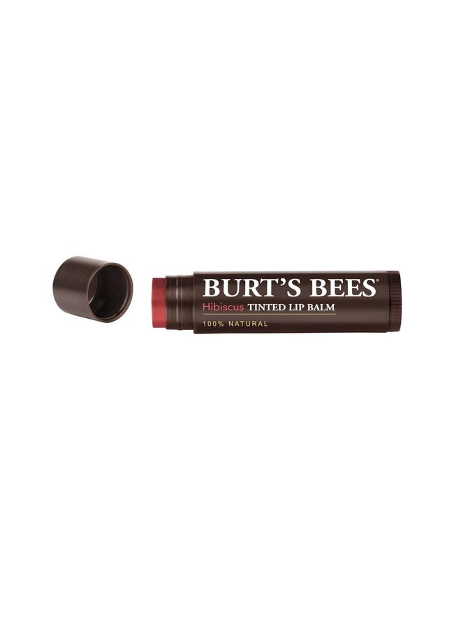 Burts Bees Tinted Lip Balm 0.15 Ounce (Pack Of 2) Hibiscus  - Image 1