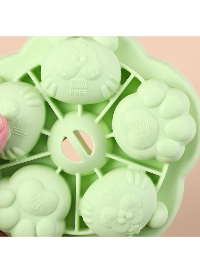 Bluejw Baby Food Supplemented Silicone Mold Steamed Cake Rice Cake Mills Cake Jelly Model Baking Cake Cartoon Grinder White Resistant - Image 3