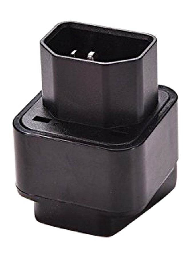 Coconut UPS C14 to Universal Female Socket Power Adapter AC Plug black  - Image 3