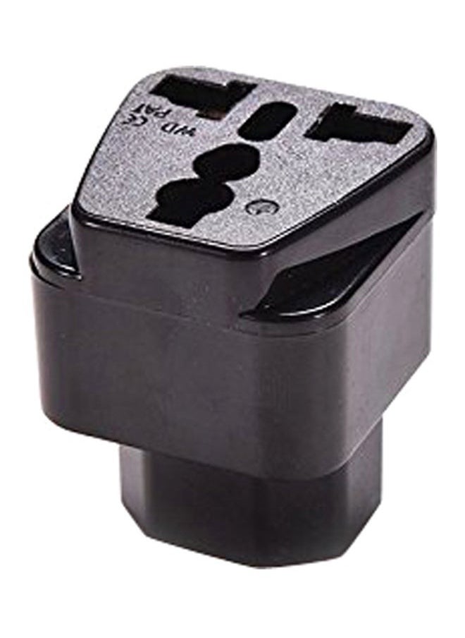 Coconut UPS C14 to Universal Female Socket Power Adapter AC Plug black  - Image 1