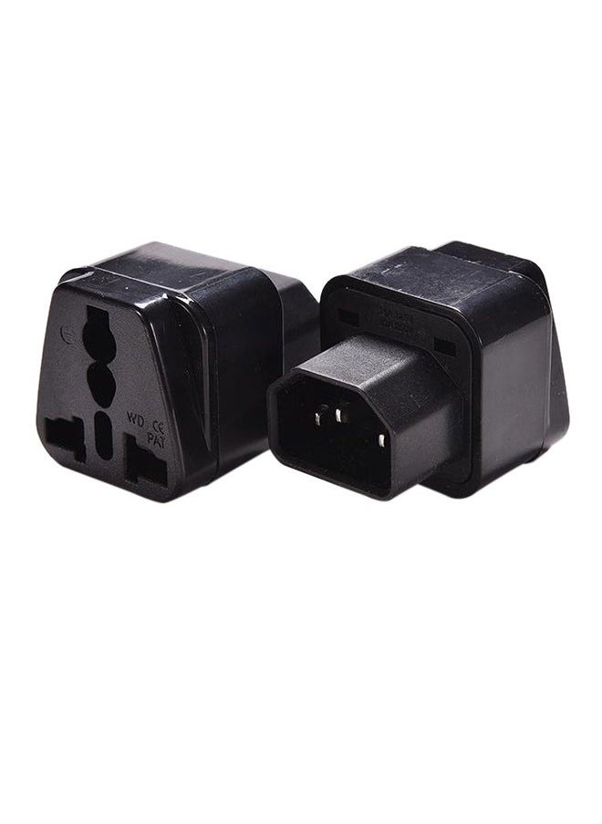 Coconut UPS C14 to Universal Female Socket Power Adapter AC Plug black  - Image 2