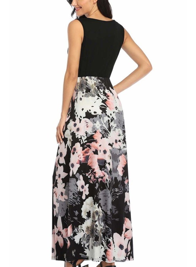 Lacavocor Womens Summer Maxi Dress Tank Top Sleeveless Long Dresses, Large, A7 - Image 3