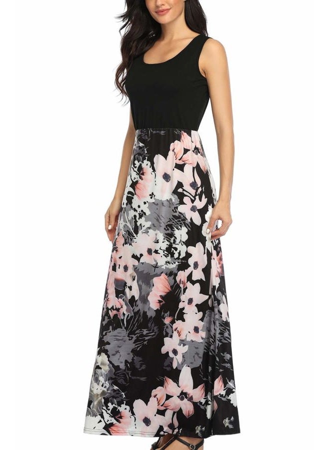 Lacavocor Womens Summer Maxi Dress Tank Top Sleeveless Long Dresses, Large, A7 - Image 2