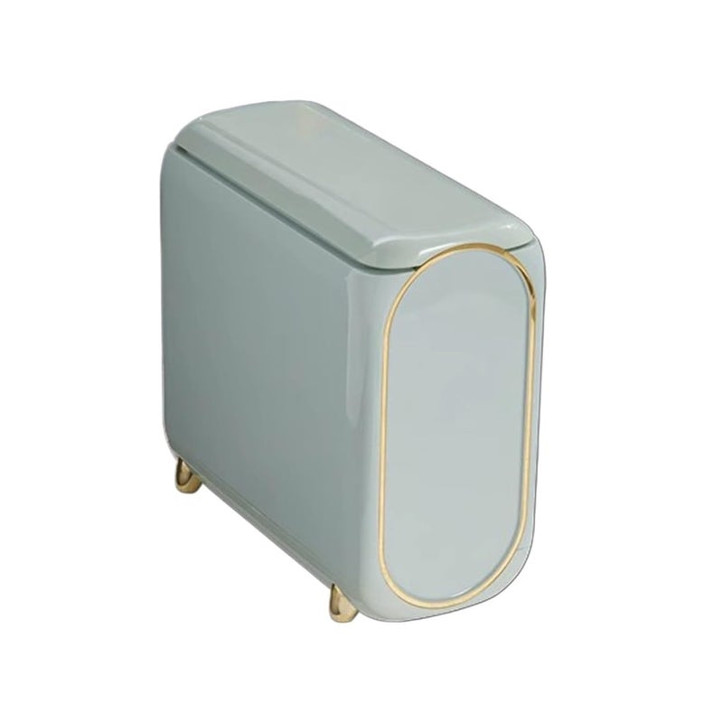 Azelf Large Capacity Trash Bin with Lid Household Living Room Bathroom Gap Trash Bin Bedroom Kitchen Trash Bin Good Look - Image 1