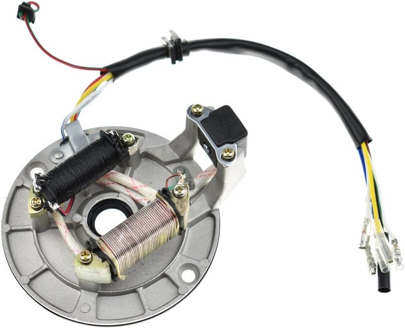 LAXEEM Kick Start Dirt Pit Bike Wire Harness Wiring Loom CDI Ignition Coil Magneto Spark Plug Rebuild Kit for 50cc -125cc Stator CDI Coil ATV Quad Bike Buggy Go Kart - Image 3