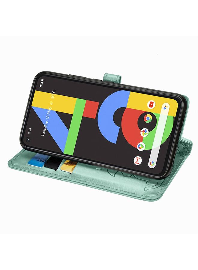 Zaboon Case For Google Pixel 4A Cute Cat and Dog Embossed Horizontal Flip Leather Case with Bracket / Card Slot / Wallet / Lanyard - Image 4