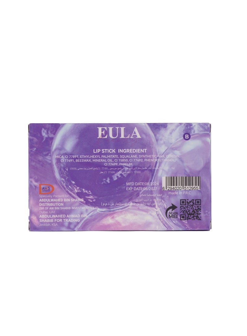 Eula مجموعة أحمر شفاه ماتي الجميل – تركيبة طويلة الأمد، عالية التصبغ، لا تسبب جفاف الشفاه | عبوة من 6 ألوان جريئة | مجموعة أحمر شفاه هدية للنساء - Image 2