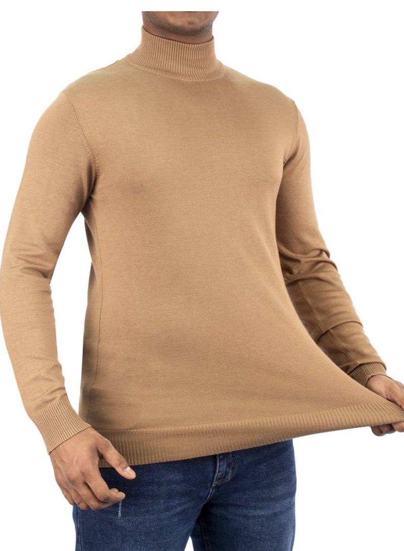 OVERS Plain High Neck Sweater for Men - Image 4