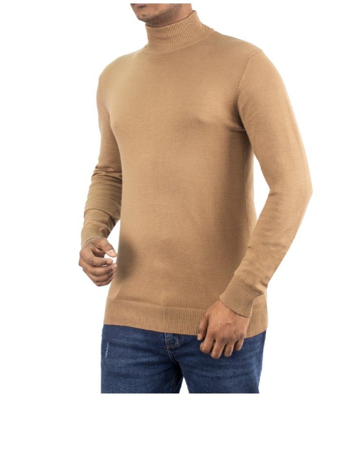 OVERS Plain High Neck Sweater for Men - Image 3