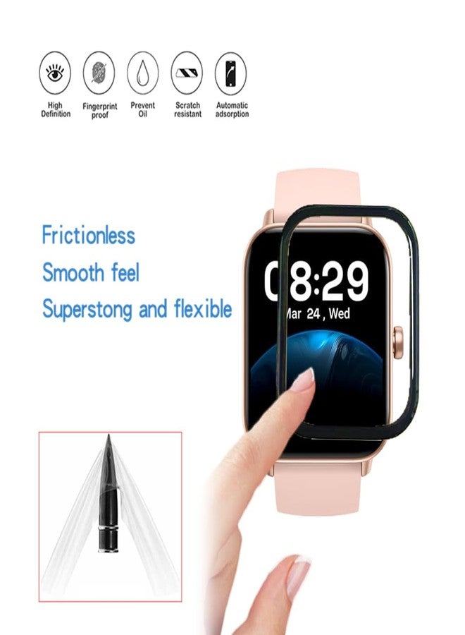 MIHENCE Screen Protector Compatible for ENOMIR Smart watch IDW19, 3D Full Screen Coverage PMMA Protective Film for IDW19 1.8 Inches Smartwatch (3 PCS) - Image 4