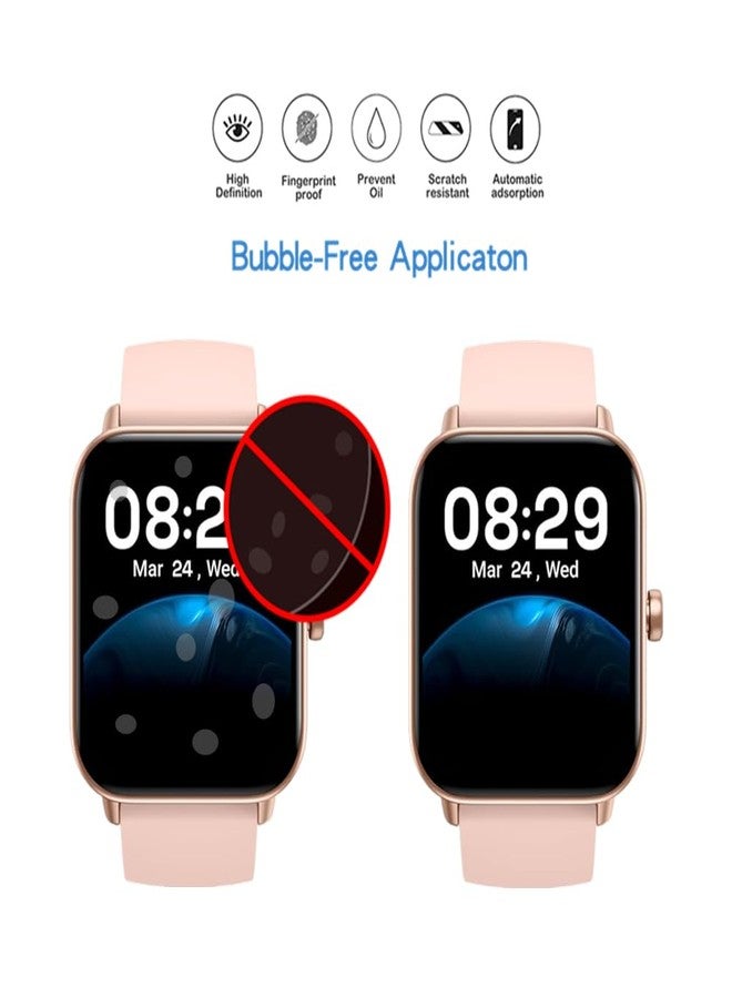 MIHENCE Screen Protector Compatible for ENOMIR Smart watch IDW19, 3D Full Screen Coverage PMMA Protective Film for IDW19 1.8 Inches Smartwatch (3 PCS) - Image 2