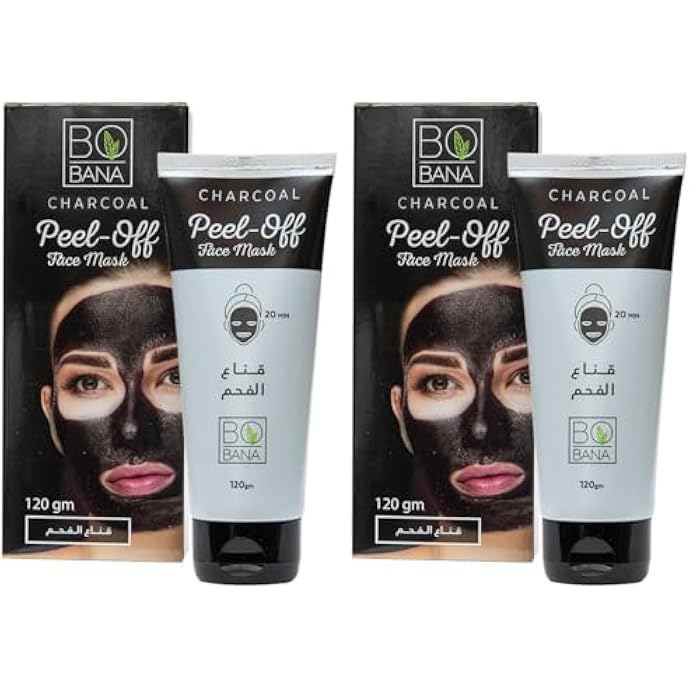Bobana- charcoal peel off face mask, 120 gm (Pack of 2) - Image 1