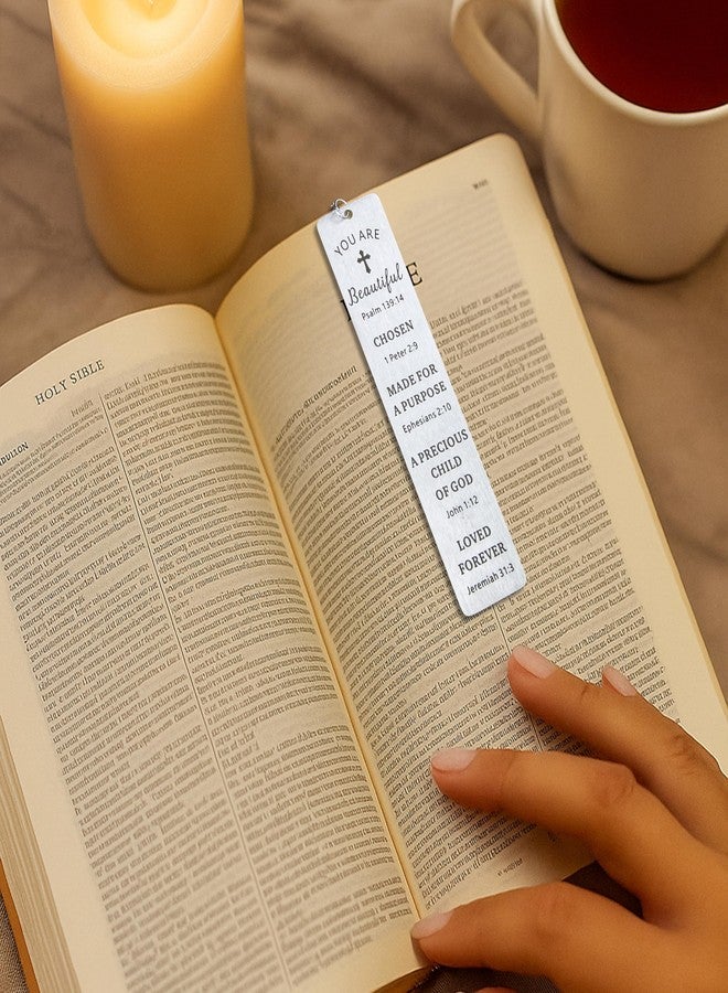 فاصل كتاب معدني، هدية مسيحية للنساء والرجال والفتيات والفتيان، مناسب للمعمودية والمناولة الأولى والتخرج والعودة إلى المدرسة، فاصل كتاب ديني ملهم بآيات من الكتاب المقدس لمحبي الكتب. - Image 5