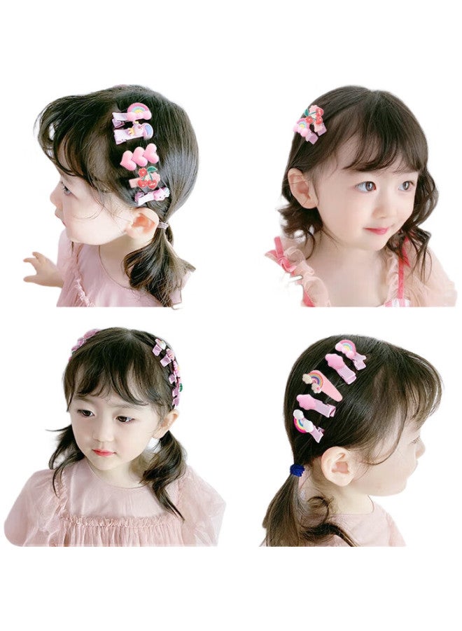 Uplus Baby Hair Accessories, Princess Hair Clips, Children'S Hairpins, Bb Clips, Hair Barrettes, 14-Piece Set, Strawberry Rabbit Design - Image 3