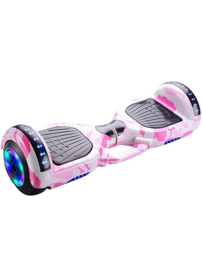 null - AHMD Electric Self-Balancing Hoverboard Scooter with Bluetooth Speaker and Protection Pads and Bag. (Pink Camo) - Image 1