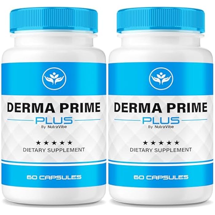 NutraRize (2 Pack) Derma Prime Plus Pills – Daily Clear Face & Skin Balancing Formula with a Clean, Natural Formula to Support Hydration, Smooth Texture & a Healthy, Radiant-Looking Skin (120 Capsules) - Image 1