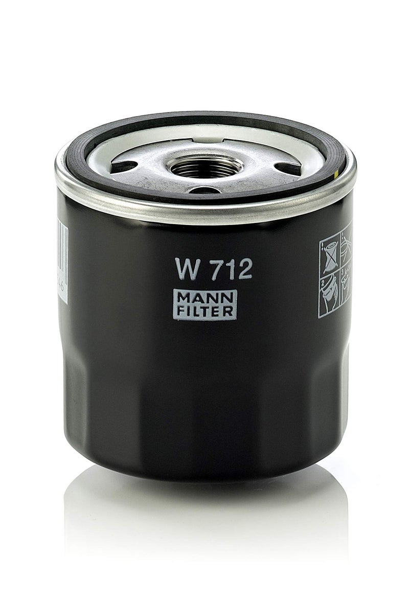 MANN FILTER MANN-FILTER Original Oil filter W 712 – Ventilation- & Hydraulics filter – For Passenger Cars and Utility Vehicles  - Image 2