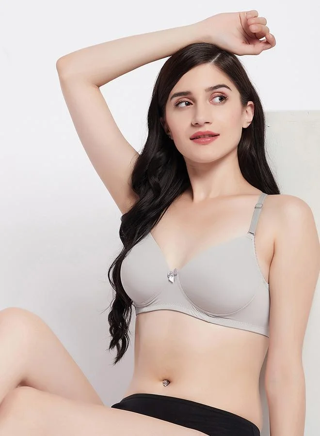 Clovia Solid Padded Full Cup Wire Free T-shirt Bra