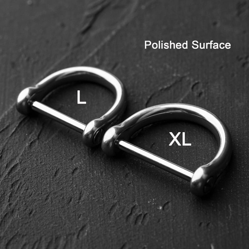 TISUR Titanium Car Key Rings,Heavy Duty D Ring Keychain Ring Keyring Keyfob Key Holder, Car Key Fob Key Chain Accessories 1 pcs (L, Polished) - Image 4