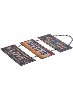 NIKKY HOME NIKKY HOME All You Need is Love Metal Antique Wall Art Hanging Sign Plaque 70s Room Decor 12.01 x 0.2 x 23.82 Inches  - Image 3