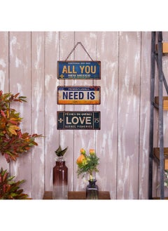 NIKKY HOME NIKKY HOME All You Need is Love Metal Antique Wall Art Hanging Sign Plaque 70s Room Decor 12.01 x 0.2 x 23.82 Inches  - Image 2