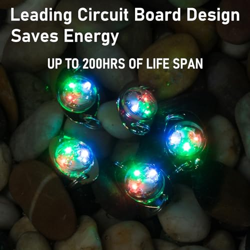 Dr.Fish 5 Pack Fishing Deep Drop Lights LED Fishing Lure Fishing Light Attractant Spoon Flasher Underwater Trolling Salmon Halibut Bass - Image 3