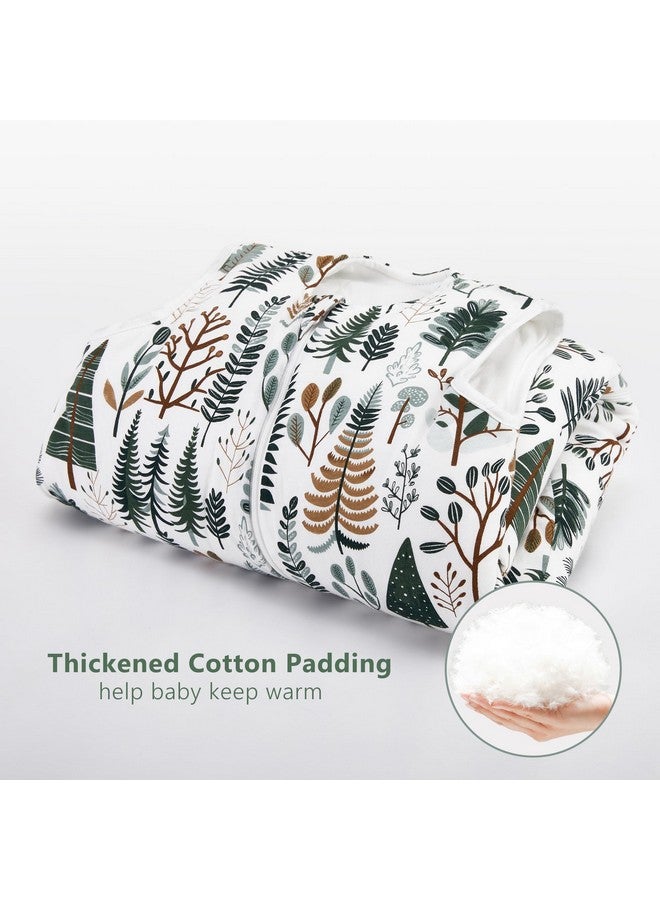 TILLYOU Baby Sleep Sack 6-12 Months, 2.5TOG Winter Cotton Sleeping Sack with 2-Way Zipper, Soft and Warm, Green forests - Image 3