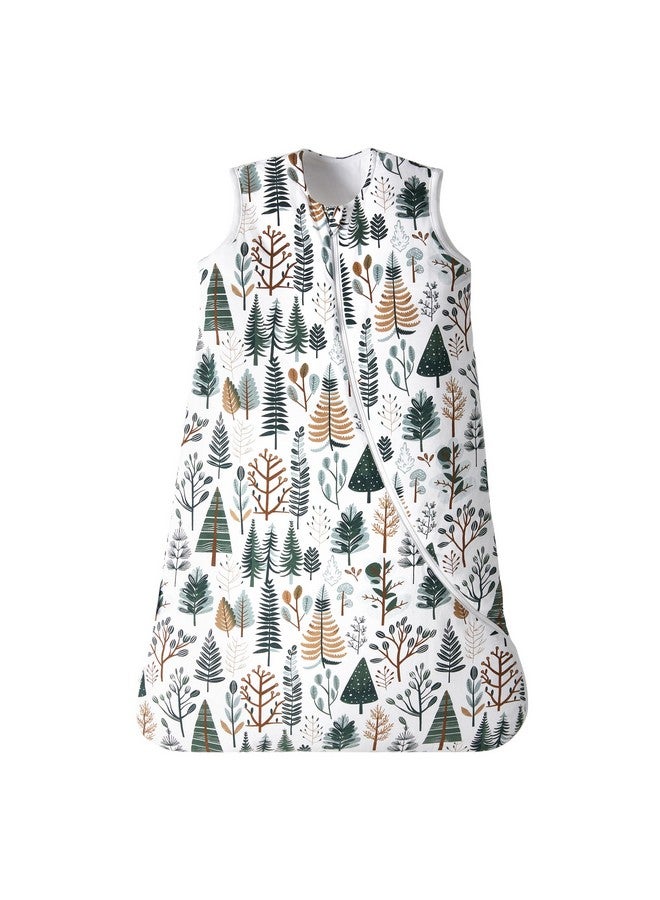 TILLYOU Baby Sleep Sack 6-12 Months, 2.5TOG Winter Cotton Sleeping Sack with 2-Way Zipper, Soft and Warm, Green forests - Image 1