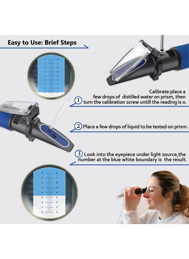 aichose Aichose 0-80% Brix Meter Refractometer for Measuring Sugar Content in Fruit, Honey, Maple Syrup and Other Sugary Drink, with Automatic Temperature Compensation Function  - Image 3