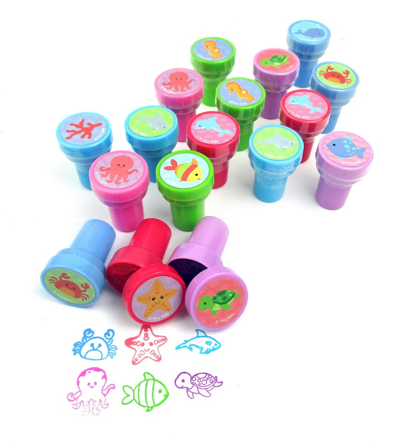 TINYMILLS 24 Pcs Sea Animals Ocean Life Stampers for Kids - Image 3