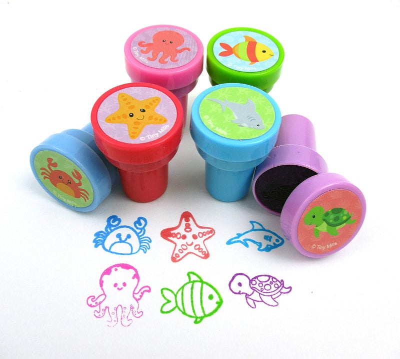 TINYMILLS 24 Pcs Sea Animals Ocean Life Stampers for Kids - Image 2