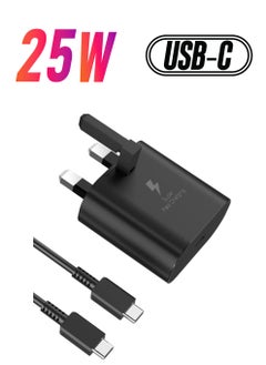 25W for Samsung Phone Fast Charger for S23, S23+, S23 Ultra, S22, S22+, S22 Ultra, S21, S21 Ultra, S21+, S20, A33, A72, A71, A53, A52, A51, A50, M33 USB C Cable and Plug Charge