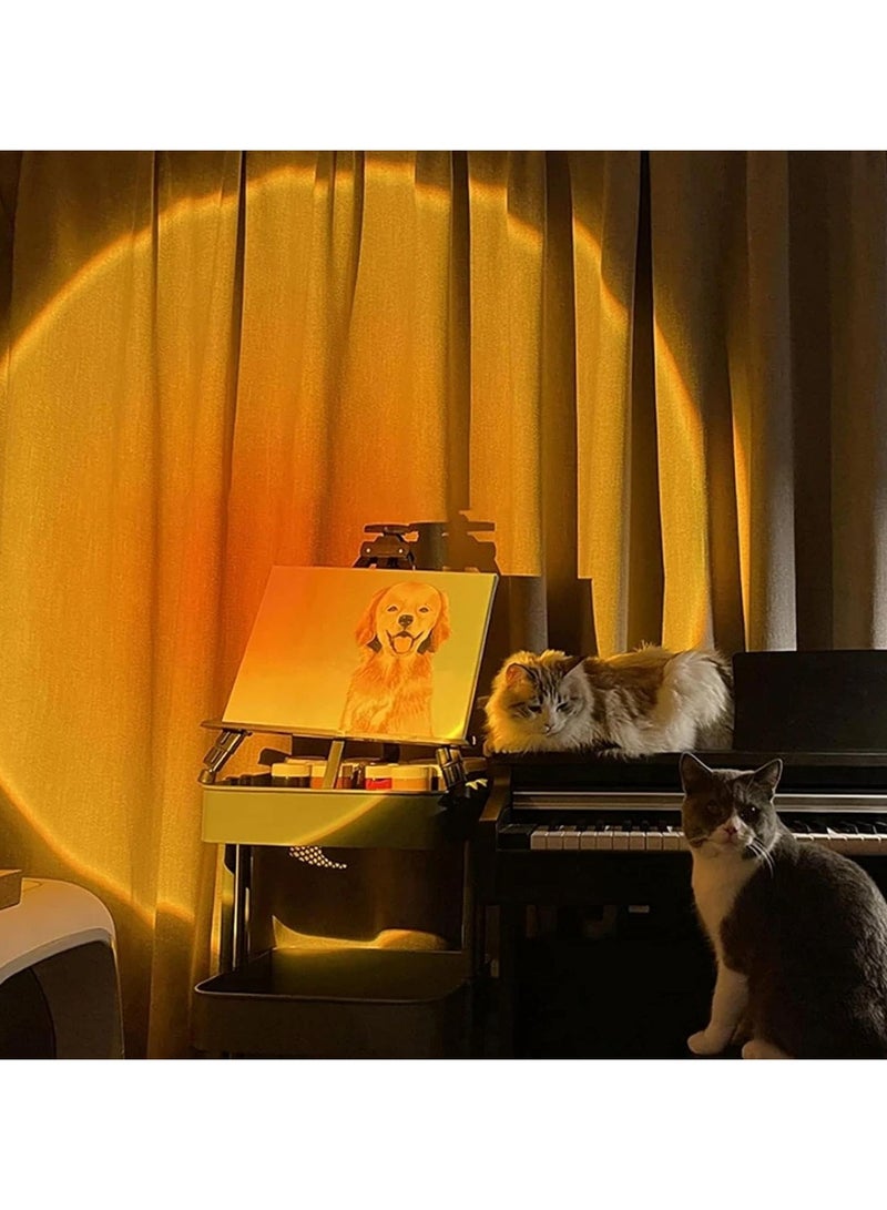 KASTWAVE مصباح عرض غروب الشمس مع 16 لون - ضوء ليلي قوس قزح بالتحكم عن بعد، دوران 180 درجة، أجواء بصرية رومانسية للتصوير الفوتوغرافي، الصور الذاتية، الحفلات، ديكور المنزل، غرفة النوم - Image 5