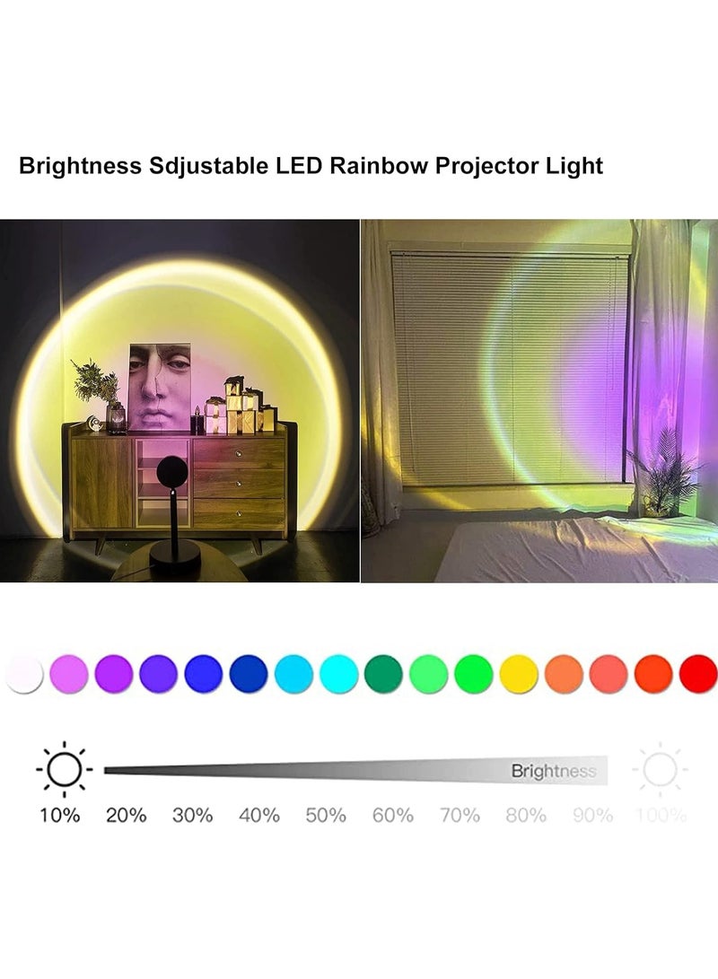 KASTWAVE مصباح عرض غروب الشمس مع 16 لون - ضوء ليلي قوس قزح بالتحكم عن بعد، دوران 180 درجة، أجواء بصرية رومانسية للتصوير الفوتوغرافي، الصور الذاتية، الحفلات، ديكور المنزل، غرفة النوم - Image 2