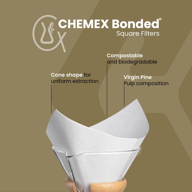 Chemex Bonded Filter - Square - 100 ct - 2 Pack - Exclusive Packaging - Image 2