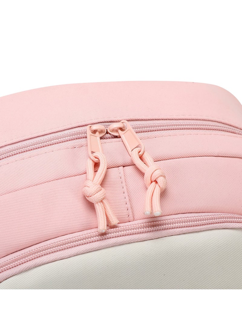 Generic - 599 Lightweight Laptop School Travel Multi-pocket Multi-Compartment Large Capacity Women's Water-resistant Collage Daily Use Backpack Bag - Pink - Image 1
