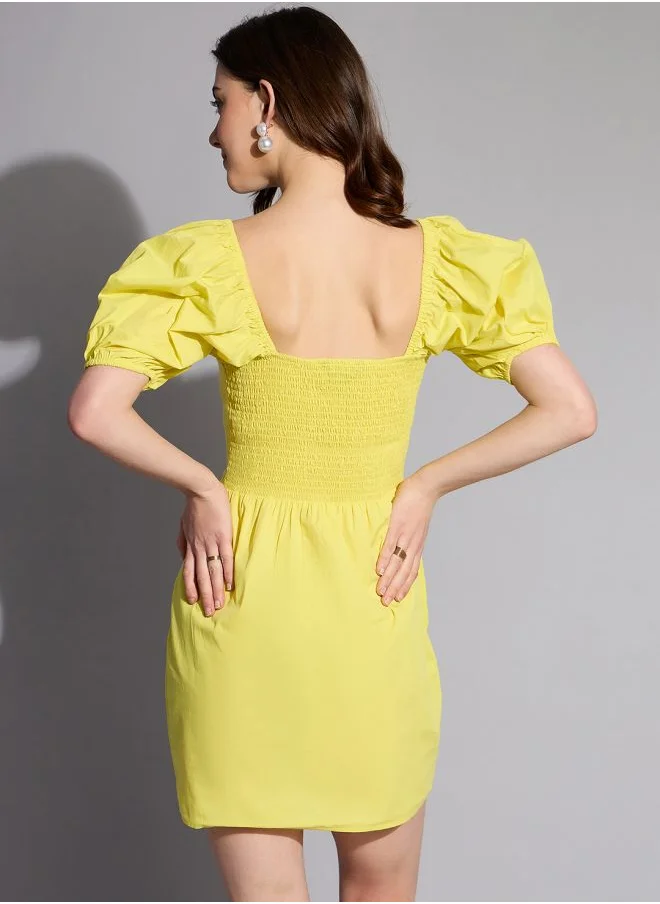Freehand Women Regular Fit Casual Solid Shift Dress