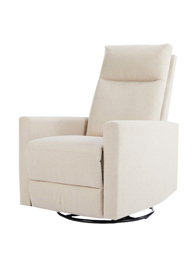 رويال أوك كرسي استرخاء رويالوك ديفيس بمقعد واحد قماشي باللون البيج | وظيفة هزازة وقابلة للدوران | تنجيد ناعم وحشوة مريحة وقاعدة متينة – كرسي استرخاء عصري لغرفة المعيشة - Image 3