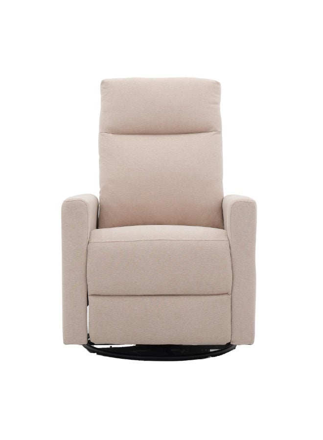 ROYALOAK Davis Fabric Recliner Single Seater in Beige | Rocker & Swivel Function | Soft Upholstery, Comfortable Cushioning & Sturdy Base â€“ Modern Recliner Chair for Living Room - Image 3