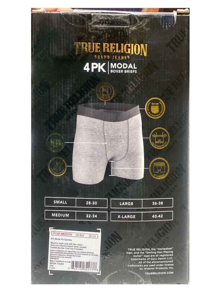 TRUE RELIGION - True Religion Cotton Modal Boxer Briefs / ultimate comfort / 4 Pack - Image 1